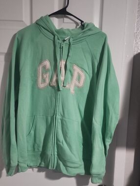GAP Light Mint Green Zip Front Hoodie